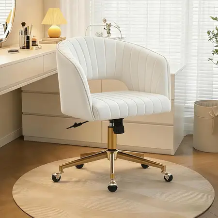 Vanity Chair with Wheels Criss Cross Velvet Vanity Chair